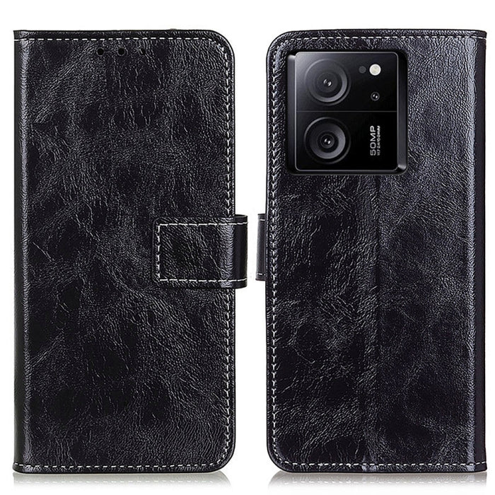 Estuche para teléfono de cuero con tapa horizontal y textura de caballo loco retro, For Xiaomi Poco F6 / Redmi Turbo 3, For Xiaomi Poco F6 Pro, For Xiaomi Redmi K70 5G / K70 Pro 5G, For Xiaomi Redmi Note 13 Pro 4G/Poco M6 Pro 4G, For Xiaomi Redmi A3   ...