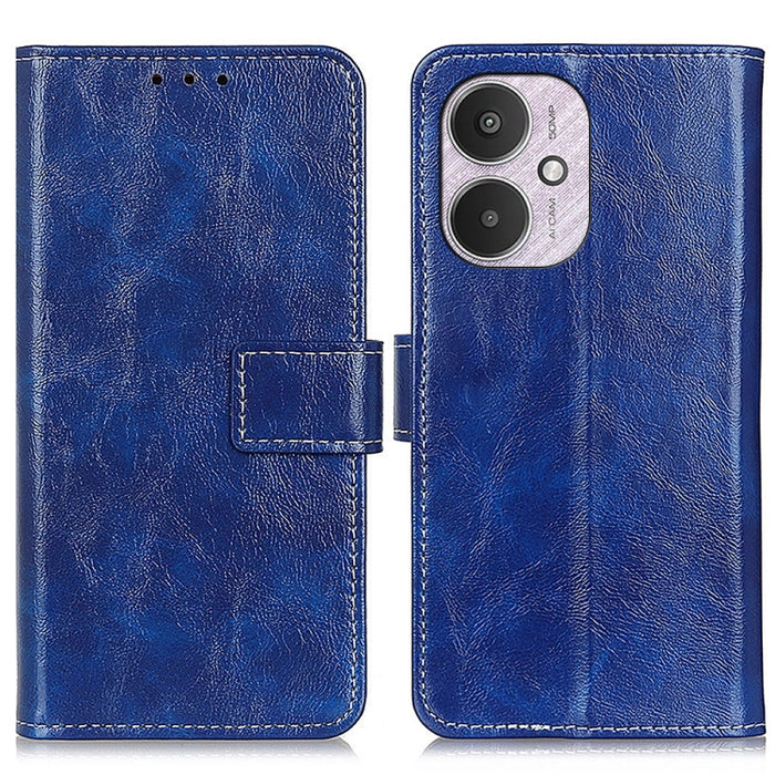 Estuche para teléfono de cuero con tapa horizontal y textura de caballo loco retro, For Xiaomi Poco F6 / Redmi Turbo 3, For Xiaomi Poco F6 Pro, For Xiaomi Redmi K70 5G / K70 Pro 5G, For Xiaomi Redmi Note 13 Pro 4G/Poco M6 Pro 4G, For Xiaomi Redmi A3   ...