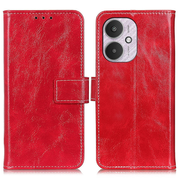 Estuche para teléfono de cuero con tapa horizontal y textura de caballo loco retro, For Xiaomi Poco F6 / Redmi Turbo 3, For Xiaomi Poco F6 Pro, For Xiaomi Redmi K70 5G / K70 Pro 5G, For Xiaomi Redmi Note 13 Pro 4G/Poco M6 Pro 4G, For Xiaomi Redmi A3   ...