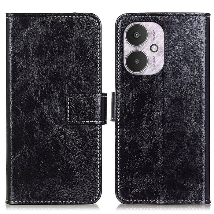 Estuche para teléfono de cuero con tapa horizontal y textura de caballo loco retro, For Xiaomi Poco F6 / Redmi Turbo 3, For Xiaomi Poco F6 Pro, For Xiaomi Redmi K70 5G / K70 Pro 5G, For Xiaomi Redmi Note 13 Pro 4G/Poco M6 Pro 4G, For Xiaomi Redmi A3   ...