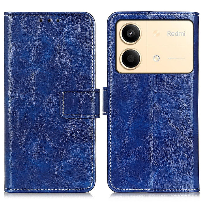 Estuche para teléfono de cuero con tapa horizontal y textura de caballo loco retro, For Xiaomi Poco F6 / Redmi Turbo 3, For Xiaomi Poco F6 Pro, For Xiaomi Redmi K70 5G / K70 Pro 5G, For Xiaomi Redmi Note 13 Pro 4G/Poco M6 Pro 4G, For Xiaomi Redmi A3   ...