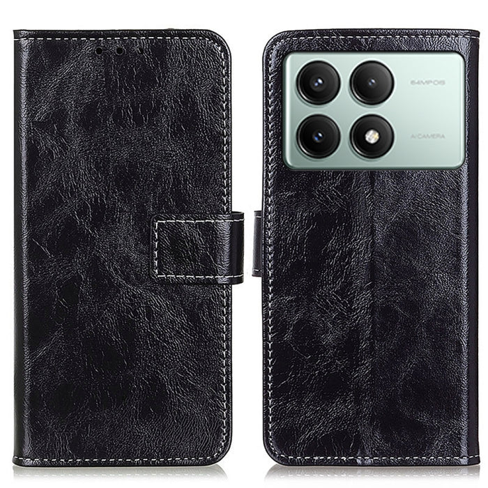 Estuche para teléfono de cuero con tapa horizontal y textura de caballo loco retro, For Xiaomi Poco F6 / Redmi Turbo 3, For Xiaomi Poco F6 Pro, For Xiaomi Redmi K70 5G / K70 Pro 5G, For Xiaomi Redmi Note 13 Pro 4G/Poco M6 Pro 4G, For Xiaomi Redmi A3   ...