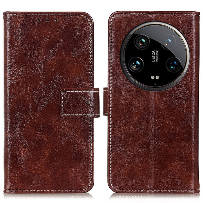 Estuche para teléfono de cuero con tapa horizontal y textura de caballo loco retro, For Xiaomi Poco F6 / Redmi Turbo 3, For Xiaomi Poco F6 Pro, For Xiaomi Redmi K70 5G / K70 Pro 5G, For Xiaomi Redmi Note 13 Pro 4G/Poco M6 Pro 4G, For Xiaomi Redmi A3   ...