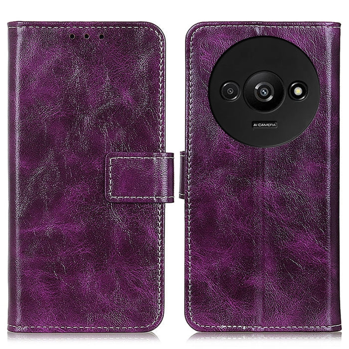 Estuche para teléfono de cuero con tapa horizontal y textura de caballo loco retro, For Xiaomi Poco F6 / Redmi Turbo 3, For Xiaomi Poco F6 Pro, For Xiaomi Redmi K70 5G / K70 Pro 5G, For Xiaomi Redmi Note 13 Pro 4G/Poco M6 Pro 4G, For Xiaomi Redmi A3   ...