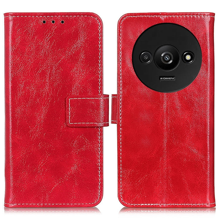 Estuche para teléfono de cuero con tapa horizontal y textura de caballo loco retro, For Xiaomi Poco F6 / Redmi Turbo 3, For Xiaomi Poco F6 Pro, For Xiaomi Redmi K70 5G / K70 Pro 5G, For Xiaomi Redmi Note 13 Pro 4G/Poco M6 Pro 4G, For Xiaomi Redmi A3   ...