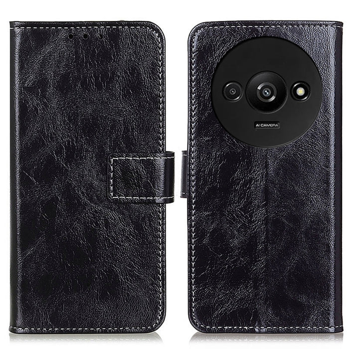 Estuche para teléfono de cuero con tapa horizontal y textura de caballo loco retro, For Xiaomi Poco F6 / Redmi Turbo 3, For Xiaomi Poco F6 Pro, For Xiaomi Redmi K70 5G / K70 Pro 5G, For Xiaomi Redmi Note 13 Pro 4G/Poco M6 Pro 4G, For Xiaomi Redmi A3   ...