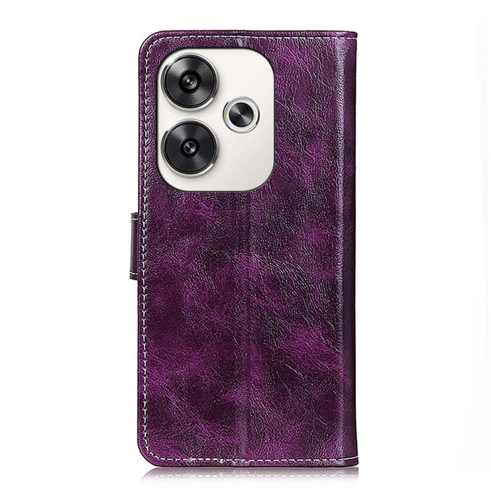 Estuche para teléfono de cuero con tapa horizontal y textura de caballo loco retro, For Xiaomi Poco F6 / Redmi Turbo 3, For Xiaomi Poco F6 Pro, For Xiaomi Redmi K70 5G / K70 Pro 5G, For Xiaomi Redmi Note 13 Pro 4G/Poco M6 Pro 4G, For Xiaomi Redmi A3   ...