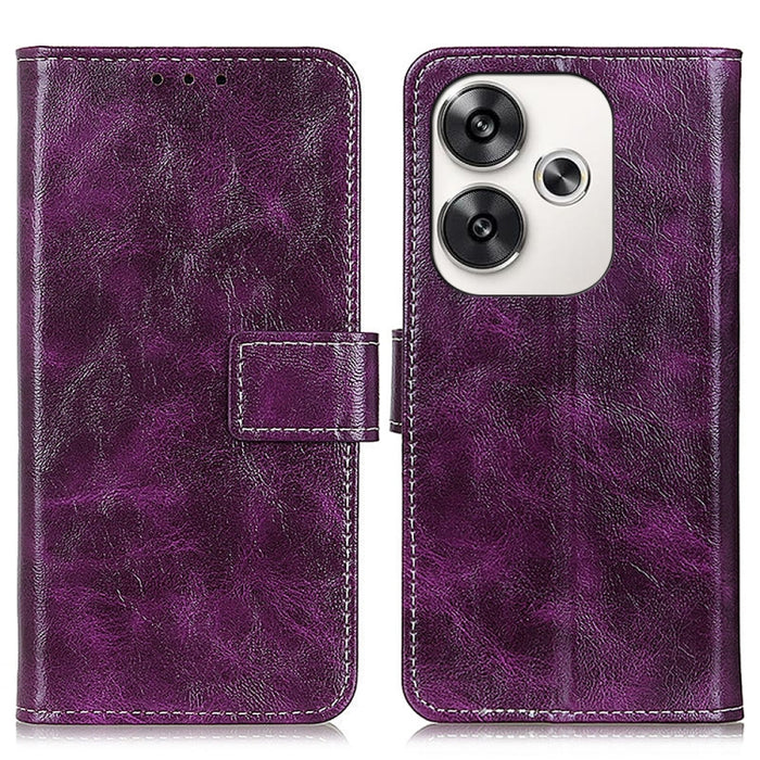Estuche para teléfono de cuero con tapa horizontal y textura de caballo loco retro, For Xiaomi Poco F6 / Redmi Turbo 3, For Xiaomi Poco F6 Pro, For Xiaomi Redmi K70 5G / K70 Pro 5G, For Xiaomi Redmi Note 13 Pro 4G/Poco M6 Pro 4G, For Xiaomi Redmi A3   ...