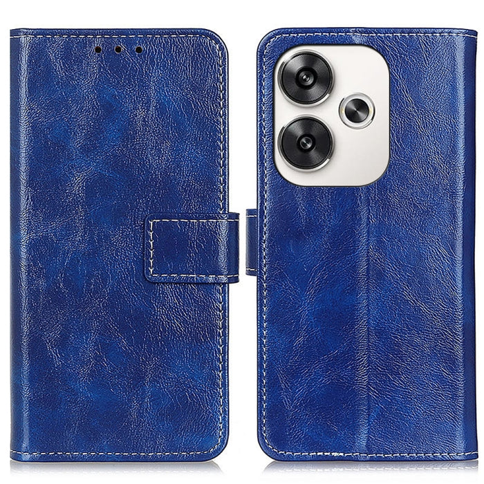 Estuche para teléfono de cuero con tapa horizontal y textura de caballo loco retro, For Xiaomi Poco F6 / Redmi Turbo 3, For Xiaomi Poco F6 Pro, For Xiaomi Redmi K70 5G / K70 Pro 5G, For Xiaomi Redmi Note 13 Pro 4G/Poco M6 Pro 4G, For Xiaomi Redmi A3   ...
