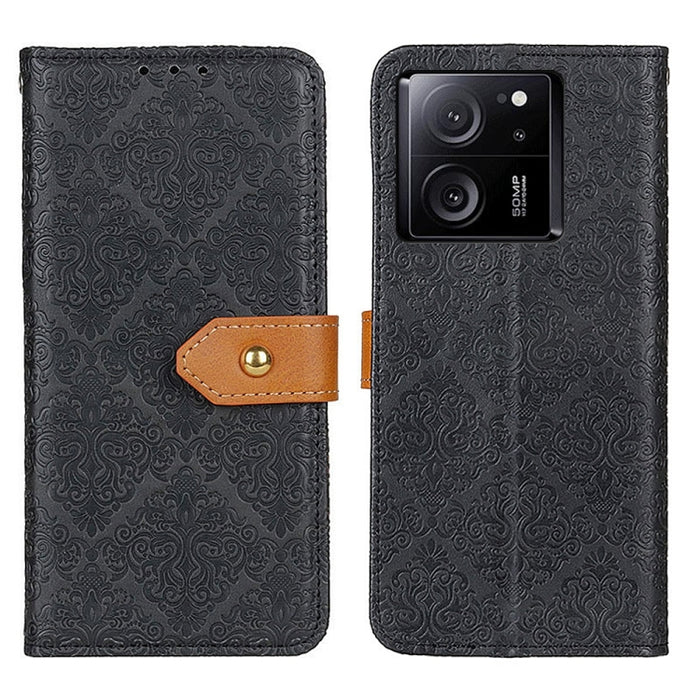 Estuche para teléfono de cuero con tapa en relieve floral europeo, For Xiaomi Poco F6 / Redmi Turbo 3, For Xiaomi Poco F6 Pro, For Xiaomi Redmi K70 5G / K70 Pro 5G, For Xiaomi Redmi Note 13 Pro 4G/Poco M6 Pro 4G, For Xiaomi Redmi A3, For Xiaomi Redmi 1...