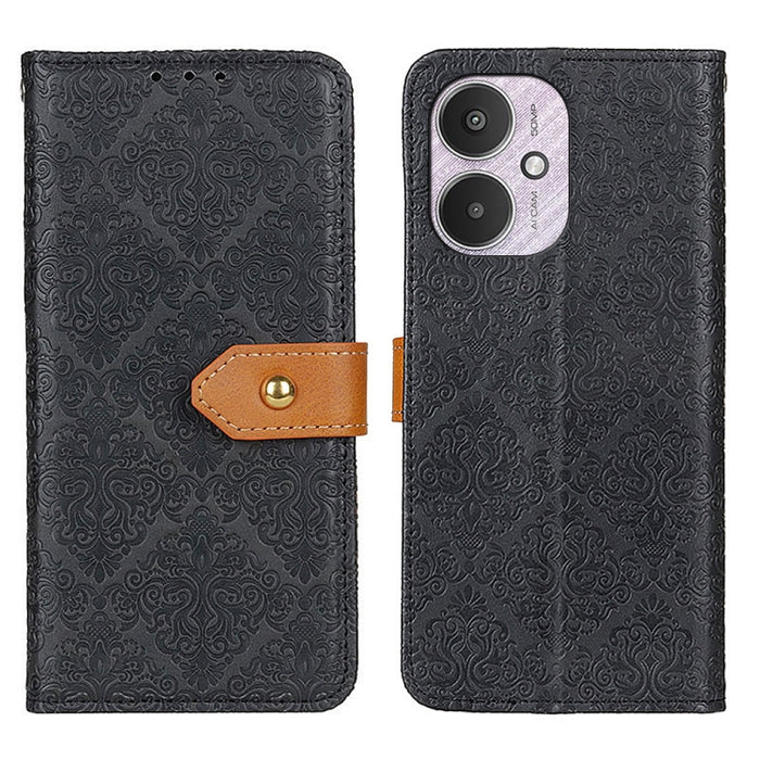 Estuche para teléfono de cuero con tapa en relieve floral europeo, For Xiaomi Poco F6 / Redmi Turbo 3, For Xiaomi Poco F6 Pro, For Xiaomi Redmi K70 5G / K70 Pro 5G, For Xiaomi Redmi Note 13 Pro 4G/Poco M6 Pro 4G, For Xiaomi Redmi A3, For Xiaomi Redmi 1...