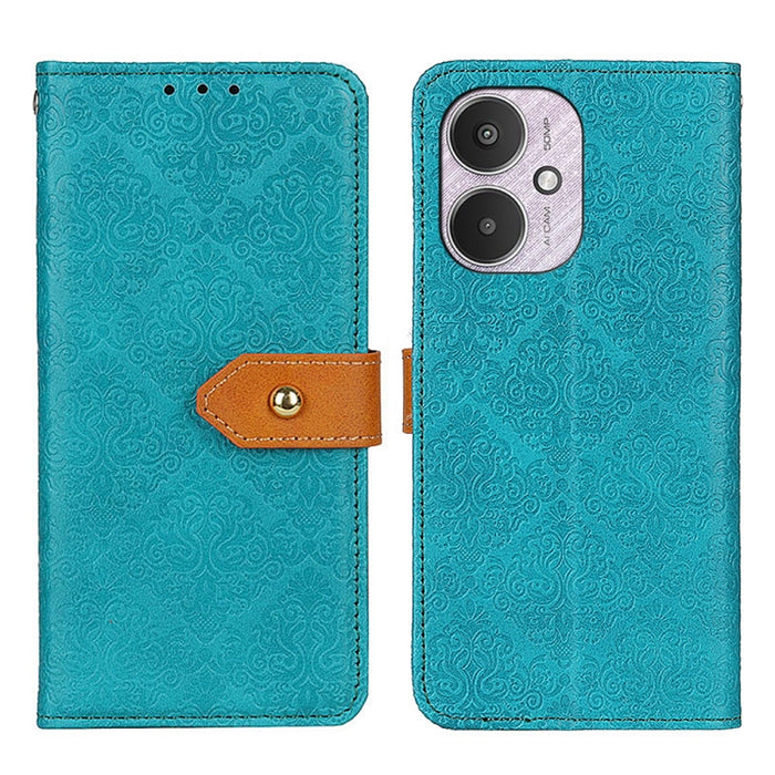 Estuche para teléfono de cuero con tapa en relieve floral europeo, For Xiaomi Poco F6 / Redmi Turbo 3, For Xiaomi Poco F6 Pro, For Xiaomi Redmi K70 5G / K70 Pro 5G, For Xiaomi Redmi Note 13 Pro 4G/Poco M6 Pro 4G, For Xiaomi Redmi A3, For Xiaomi Redmi 1...