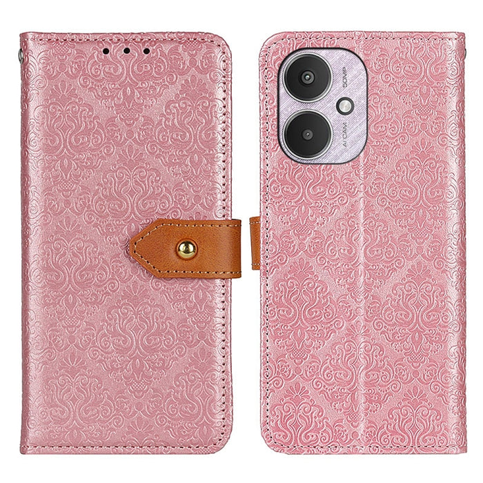 Estuche para teléfono de cuero con tapa en relieve floral europeo, For Xiaomi Poco F6 / Redmi Turbo 3, For Xiaomi Poco F6 Pro, For Xiaomi Redmi K70 5G / K70 Pro 5G, For Xiaomi Redmi Note 13 Pro 4G/Poco M6 Pro 4G, For Xiaomi Redmi A3, For Xiaomi Redmi 1...