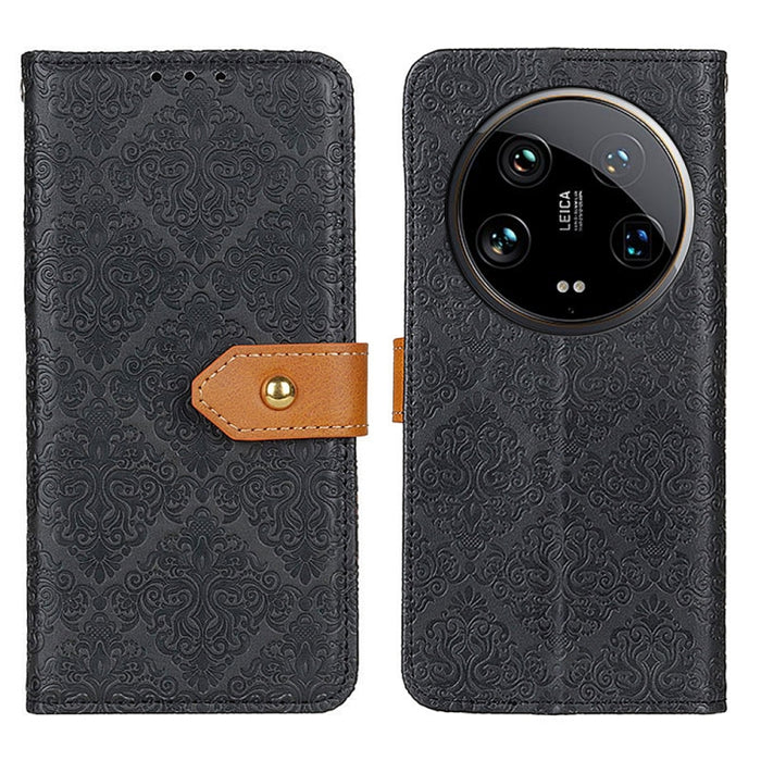 Estuche para teléfono de cuero con tapa en relieve floral europeo, For Xiaomi Poco F6 / Redmi Turbo 3, For Xiaomi Poco F6 Pro, For Xiaomi Redmi K70 5G / K70 Pro 5G, For Xiaomi Redmi Note 13 Pro 4G/Poco M6 Pro 4G, For Xiaomi Redmi A3, For Xiaomi Redmi 1...