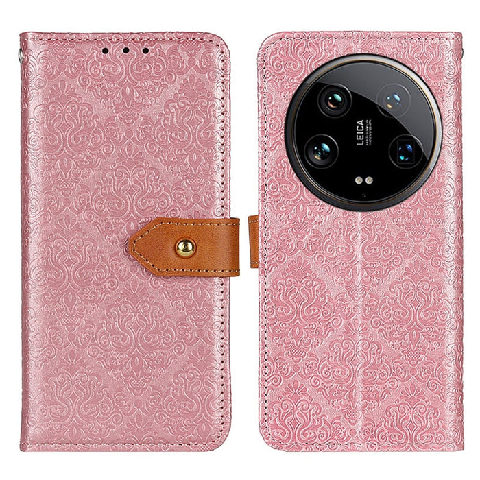 Estuche para teléfono de cuero con tapa en relieve floral europeo, For Xiaomi Poco F6 / Redmi Turbo 3, For Xiaomi Poco F6 Pro, For Xiaomi Redmi K70 5G / K70 Pro 5G, For Xiaomi Redmi Note 13 Pro 4G/Poco M6 Pro 4G, For Xiaomi Redmi A3, For Xiaomi Redmi 1...
