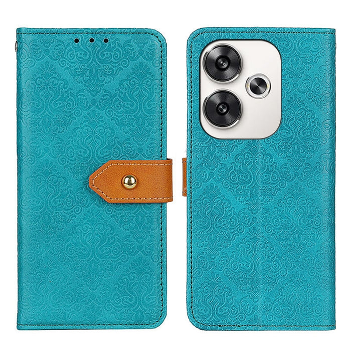 Estuche para teléfono de cuero con tapa en relieve floral europeo, For Xiaomi Poco F6 / Redmi Turbo 3, For Xiaomi Poco F6 Pro, For Xiaomi Redmi K70 5G / K70 Pro 5G, For Xiaomi Redmi Note 13 Pro 4G/Poco M6 Pro 4G, For Xiaomi Redmi A3, For Xiaomi Redmi 1...
