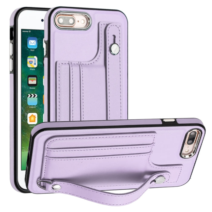 Estuche para teléfono de cuero a prueba de golpes con correa para la muñeca