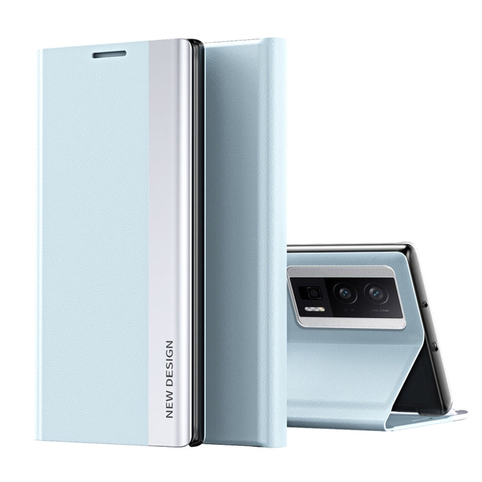 Caja de teléfono de cuero magnético galvanizado lateral lateral, For Xiaomi Poco F5 Pro, For Xiaomi Poco F5
