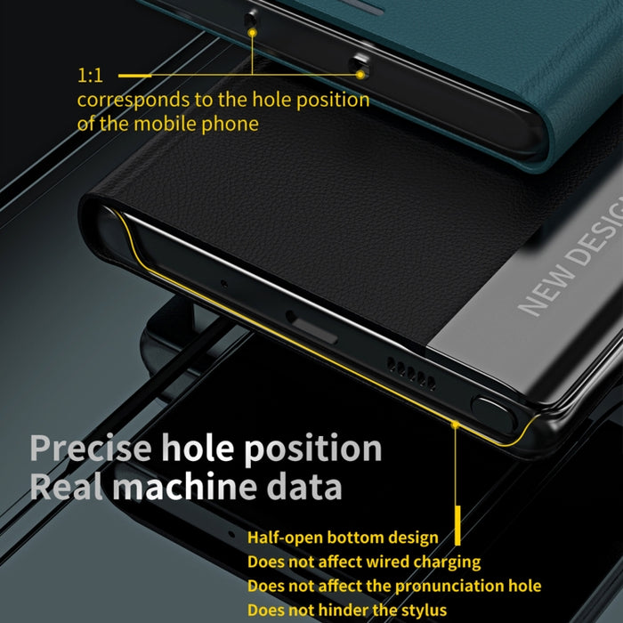 Caja de teléfono de cuero magnético galvanizado lateral lateral, For Xiaomi Poco F5 Pro, For Xiaomi Poco F5