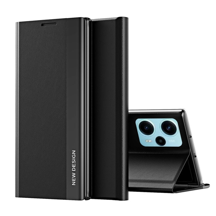 Caja de teléfono de cuero magnético galvanizado lateral lateral, For Xiaomi Poco F5 Pro, For Xiaomi Poco F5