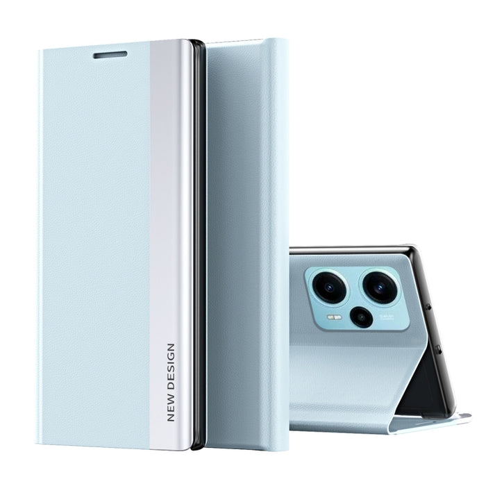 Caja de teléfono de cuero magnético galvanizado lateral lateral, For Xiaomi Poco F5 Pro, For Xiaomi Poco F5
