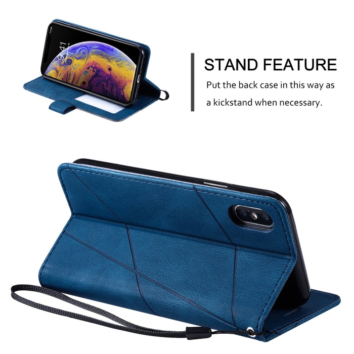 Estuche de cuero con tapa horizontal con empalme de sensación de piel con soporte y ranuras para tarjetas y billetera y marco de fotos, For iPhone XS / X, For iPhone 11, For iPhone 11 Pro, For iPhone 11 Pro Max, For iPhone SE 2022 / SE 2020 / 8 / 7    ...