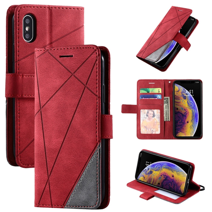 Estuche de cuero con tapa horizontal con empalme de sensación de piel con soporte y ranuras para tarjetas y billetera y marco de fotos, For iPhone XS / X, For iPhone 11, For iPhone 11 Pro, For iPhone 11 Pro Max, For iPhone SE 2022 / SE 2020 / 8 / 7    ...