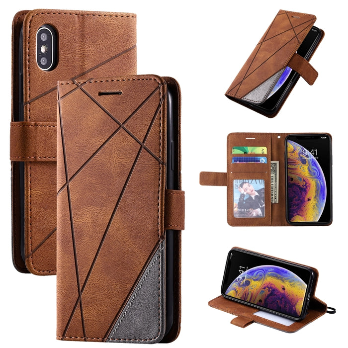Estuche de cuero con tapa horizontal con empalme de sensación de piel con soporte y ranuras para tarjetas y billetera y marco de fotos, For iPhone XS / X, For iPhone 11, For iPhone 11 Pro, For iPhone 11 Pro Max, For iPhone SE 2022 / SE 2020 / 8 / 7    ...
