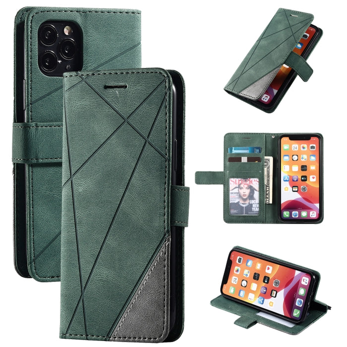 Estuche de cuero con tapa horizontal con empalme de sensación de piel con soporte y ranuras para tarjetas y billetera y marco de fotos, For iPhone XS / X, For iPhone 11, For iPhone 11 Pro, For iPhone 11 Pro Max, For iPhone SE 2022 / SE 2020 / 8 / 7    ...