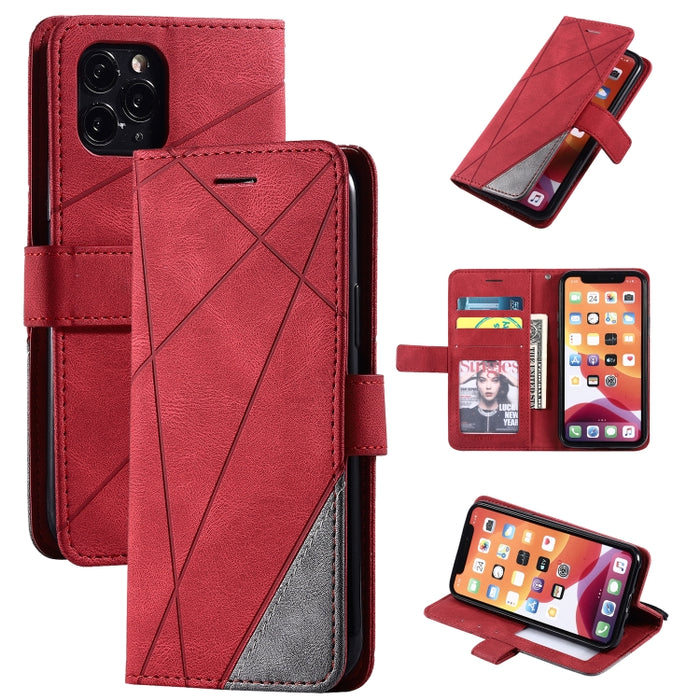 Estuche de cuero con tapa horizontal con empalme de sensación de piel con soporte y ranuras para tarjetas y billetera y marco de fotos, For iPhone XS / X, For iPhone 11, For iPhone 11 Pro, For iPhone 11 Pro Max, For iPhone SE 2022 / SE 2020 / 8 / 7    ...