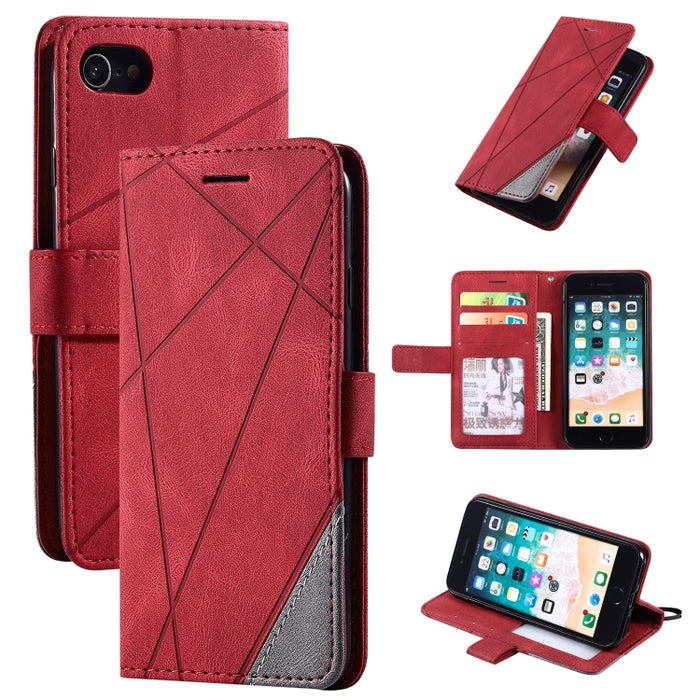Estuche de cuero con tapa horizontal con empalme de sensación de piel con soporte y ranuras para tarjetas y billetera y marco de fotos, For iPhone XS / X, For iPhone 11, For iPhone 11 Pro, For iPhone 11 Pro Max, For iPhone SE 2022 / SE 2020 / 8 / 7    ...