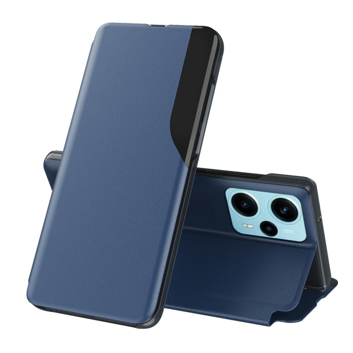 Caja de teléfono de cuero de adsorción de pantalla lateral, For Xiaomi Poco F5, For Xiaomi Poco F5 Pro