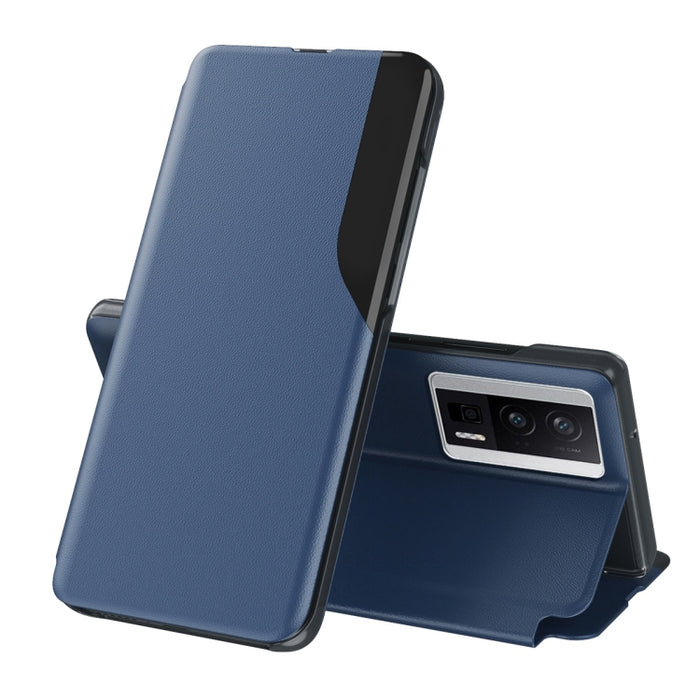 Caja de teléfono de cuero de adsorción de pantalla lateral, For Xiaomi Poco F5, For Xiaomi Poco F5 Pro