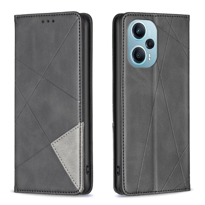 Estuche para teléfono de cuero magnético con textura de rombos, For Xiaomi Poco M6 4G / Redmi 13 4G, For Xiaomi Redmi Note 13 Pro 4G Global, For Xiaomi Poco M6 Pro 4G, For Xiaomi Redmi A3, For Xiaomi Redmi Note 13 4G Global, For Xiaomi Redmi K70E      ...