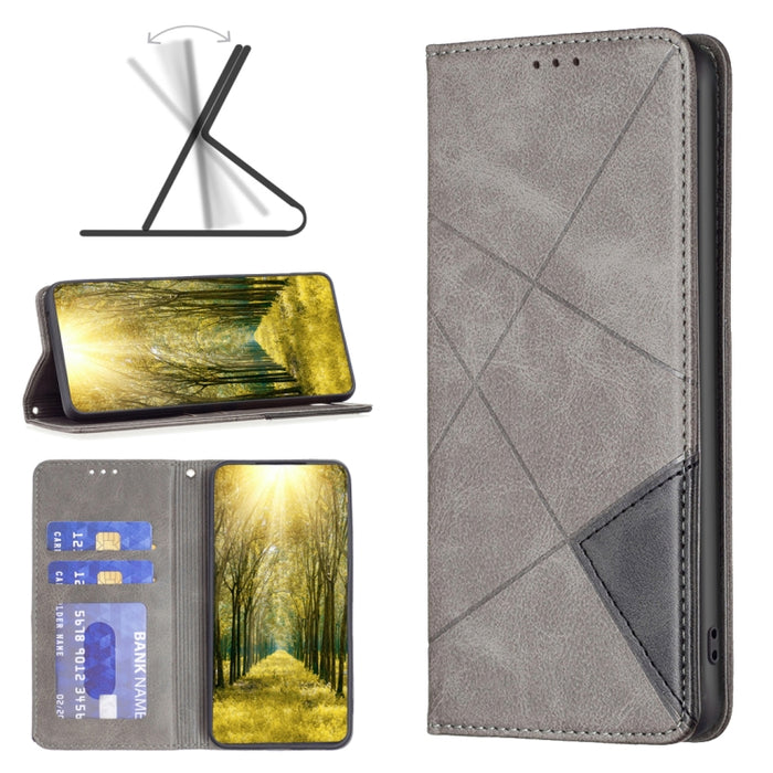 Estuche para teléfono de cuero magnético con textura de rombos, For Xiaomi Poco M6 4G / Redmi 13 4G, For Xiaomi Redmi Note 13 Pro 4G Global, For Xiaomi Poco M6 Pro 4G, For Xiaomi Redmi A3, For Xiaomi Redmi Note 13 4G Global, For Xiaomi Redmi K70E      ...