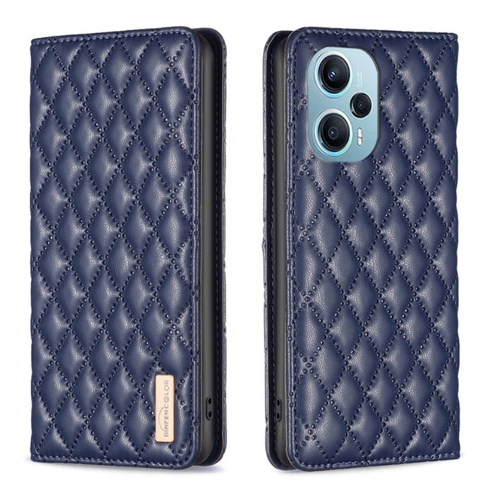 Estuche para teléfono con tapa de cuero magnético Diamond Lattice, For Xiaomi Poco M6 4G / Redmi 13 4G, For Xiaomi Redmi Note 13 Pro 4G Global, For Xiaomi Poco M6 Pro 4G, For Xiaomi Redmi A3, For Xiaomi Redmi Note 13 4G Global, For Xiaomi Redmi K70E   ...