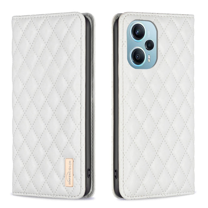 Estuche para teléfono con tapa de cuero magnético Diamond Lattice, For Xiaomi Poco M6 4G / Redmi 13 4G, For Xiaomi Redmi Note 13 Pro 4G Global, For Xiaomi Poco M6 Pro 4G, For Xiaomi Redmi A3, For Xiaomi Redmi Note 13 4G Global, For Xiaomi Redmi K70E   ...