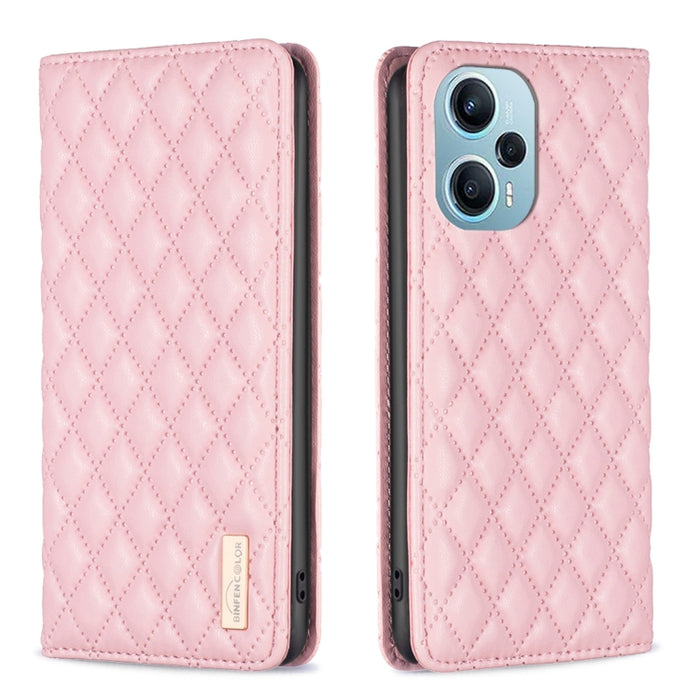 Estuche para teléfono con tapa de cuero magnético Diamond Lattice, For Xiaomi Poco M6 4G / Redmi 13 4G, For Xiaomi Redmi Note 13 Pro 4G Global, For Xiaomi Poco M6 Pro 4G, For Xiaomi Redmi A3, For Xiaomi Redmi Note 13 4G Global, For Xiaomi Redmi K70E   ...