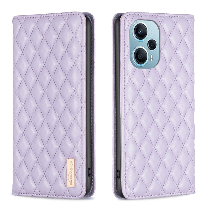 Estuche para teléfono con tapa de cuero magnético Diamond Lattice, For Xiaomi Poco M6 4G / Redmi 13 4G, For Xiaomi Redmi Note 13 Pro 4G Global, For Xiaomi Poco M6 Pro 4G, For Xiaomi Redmi A3, For Xiaomi Redmi Note 13 4G Global, For Xiaomi Redmi K70E   ...