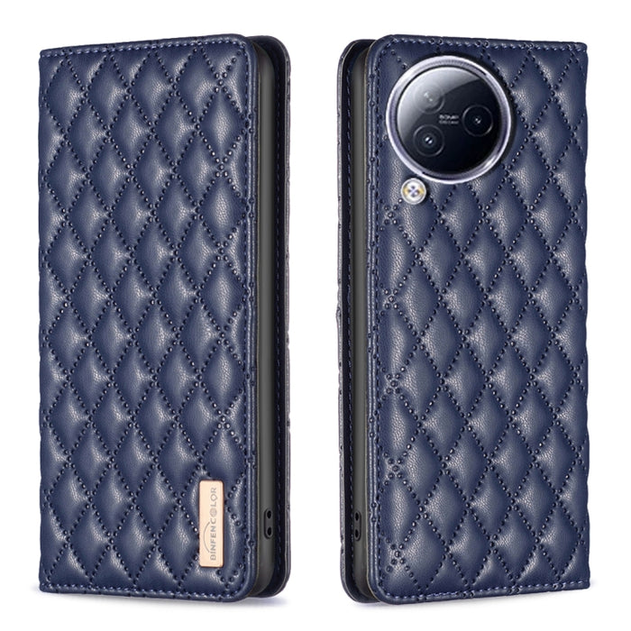 Estuche para teléfono con tapa de cuero magnético Diamond Lattice, For Xiaomi Poco M6 4G / Redmi 13 4G, For Xiaomi Redmi Note 13 Pro 4G Global, For Xiaomi Poco M6 Pro 4G, For Xiaomi Redmi A3, For Xiaomi Redmi Note 13 4G Global, For Xiaomi Redmi K70E   ...