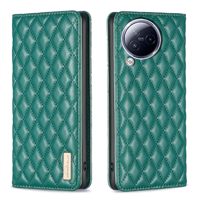 Estuche para teléfono con tapa de cuero magnético Diamond Lattice, For Xiaomi Poco M6 4G / Redmi 13 4G, For Xiaomi Redmi Note 13 Pro 4G Global, For Xiaomi Poco M6 Pro 4G, For Xiaomi Redmi A3, For Xiaomi Redmi Note 13 4G Global, For Xiaomi Redmi K70E   ...