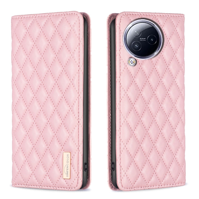 Estuche para teléfono con tapa de cuero magnético Diamond Lattice, For Xiaomi Poco M6 4G / Redmi 13 4G, For Xiaomi Redmi Note 13 Pro 4G Global, For Xiaomi Poco M6 Pro 4G, For Xiaomi Redmi A3, For Xiaomi Redmi Note 13 4G Global, For Xiaomi Redmi K70E   ...