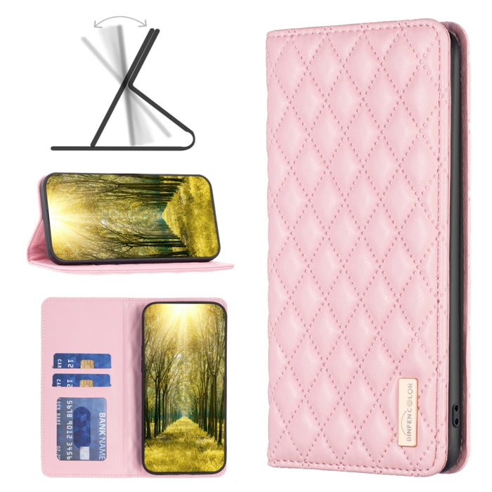 Estuche para teléfono con tapa de cuero magnético Diamond Lattice, For Xiaomi Poco M6 4G / Redmi 13 4G, For Xiaomi Redmi Note 13 Pro 4G Global, For Xiaomi Poco M6 Pro 4G, For Xiaomi Redmi A3, For Xiaomi Redmi Note 13 4G Global, For Xiaomi Redmi K70E   ...