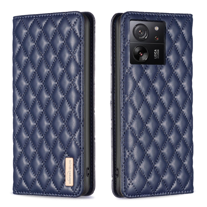 Estuche para teléfono con tapa de cuero magnético Diamond Lattice, For Xiaomi Poco M6 4G / Redmi 13 4G, For Xiaomi Redmi Note 13 Pro 4G Global, For Xiaomi Poco M6 Pro 4G, For Xiaomi Redmi A3, For Xiaomi Redmi Note 13 4G Global, For Xiaomi Redmi K70E   ...