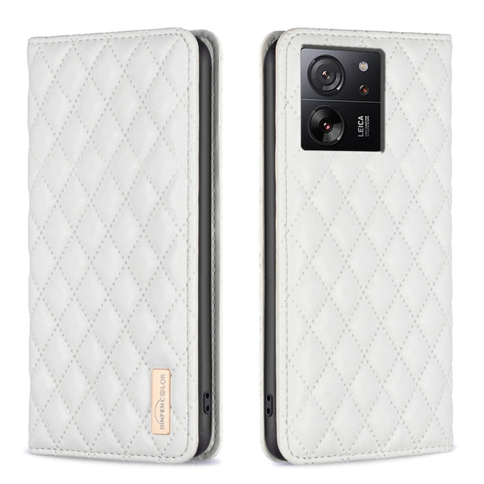 Estuche para teléfono con tapa de cuero magnético Diamond Lattice, For Xiaomi Poco M6 4G / Redmi 13 4G, For Xiaomi Redmi Note 13 Pro 4G Global, For Xiaomi Poco M6 Pro 4G, For Xiaomi Redmi A3, For Xiaomi Redmi Note 13 4G Global, For Xiaomi Redmi K70E   ...