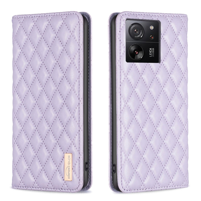 Estuche para teléfono con tapa de cuero magnético Diamond Lattice, For Xiaomi Poco M6 4G / Redmi 13 4G, For Xiaomi Redmi Note 13 Pro 4G Global, For Xiaomi Poco M6 Pro 4G, For Xiaomi Redmi A3, For Xiaomi Redmi Note 13 4G Global, For Xiaomi Redmi K70E   ...