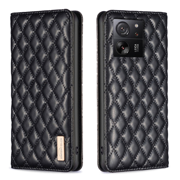 Estuche para teléfono con tapa de cuero magnético Diamond Lattice, For Xiaomi Poco M6 4G / Redmi 13 4G, For Xiaomi Redmi Note 13 Pro 4G Global, For Xiaomi Poco M6 Pro 4G, For Xiaomi Redmi A3, For Xiaomi Redmi Note 13 4G Global, For Xiaomi Redmi K70E   ...