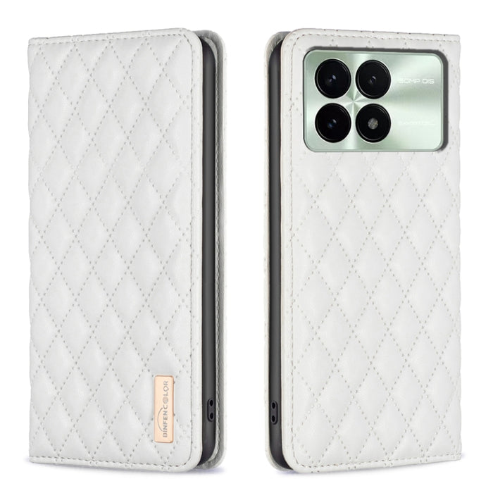 Estuche para teléfono con tapa de cuero magnético Diamond Lattice, For Xiaomi Poco M6 4G / Redmi 13 4G, For Xiaomi Redmi Note 13 Pro 4G Global, For Xiaomi Poco M6 Pro 4G, For Xiaomi Redmi A3, For Xiaomi Redmi Note 13 4G Global, For Xiaomi Redmi K70E   ...