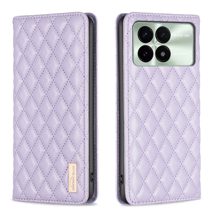 Estuche para teléfono con tapa de cuero magnético Diamond Lattice, For Xiaomi Poco M6 4G / Redmi 13 4G, For Xiaomi Redmi Note 13 Pro 4G Global, For Xiaomi Poco M6 Pro 4G, For Xiaomi Redmi A3, For Xiaomi Redmi Note 13 4G Global, For Xiaomi Redmi K70E   ...