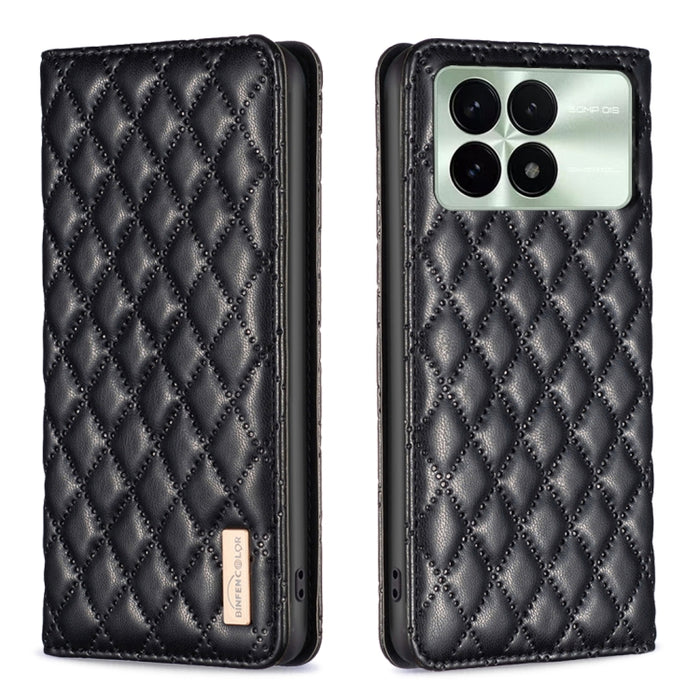 Estuche para teléfono con tapa de cuero magnético Diamond Lattice, For Xiaomi Poco M6 4G / Redmi 13 4G, For Xiaomi Redmi Note 13 Pro 4G Global, For Xiaomi Poco M6 Pro 4G, For Xiaomi Redmi A3, For Xiaomi Redmi Note 13 4G Global, For Xiaomi Redmi K70E   ...